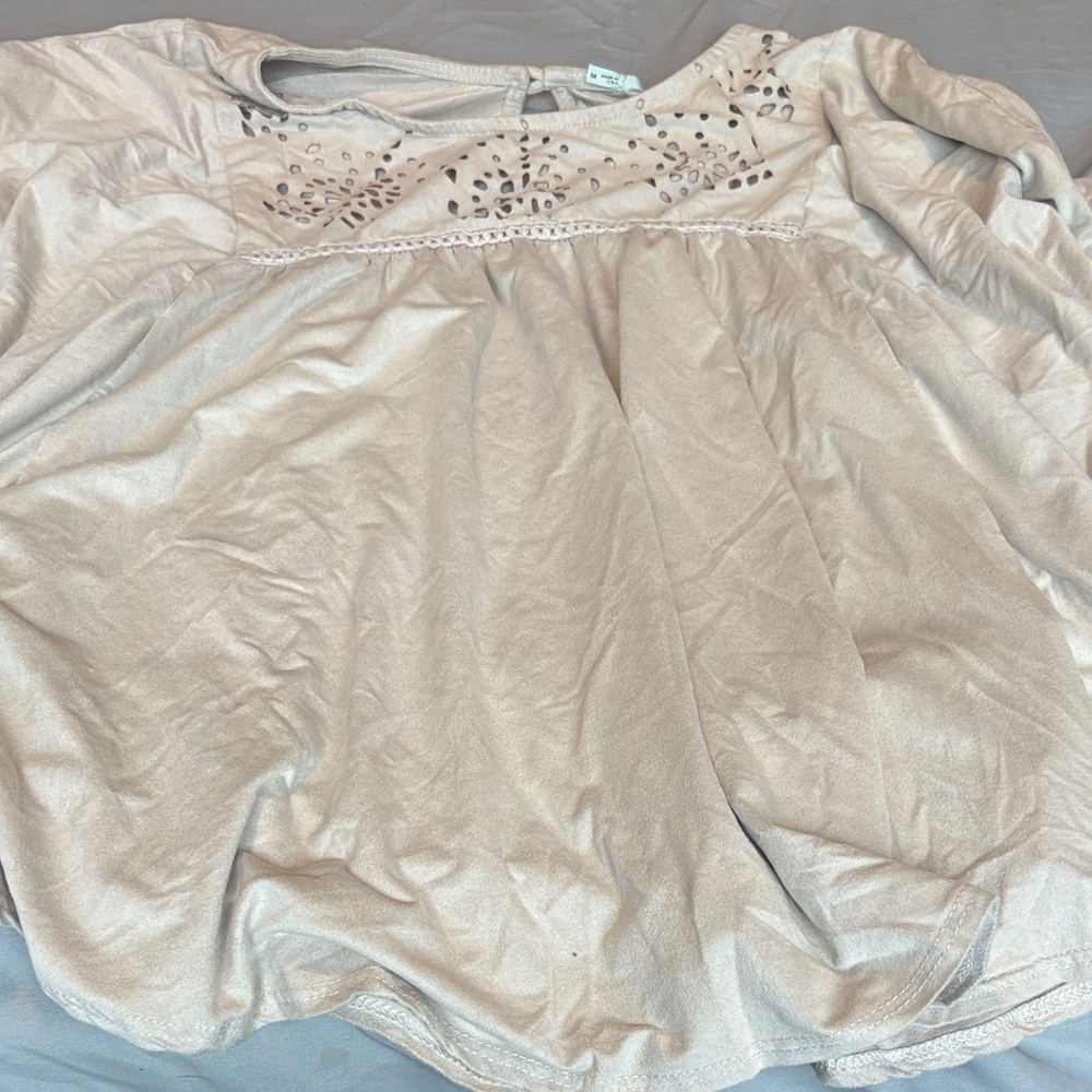 Maurices Beige Embellished Blouse